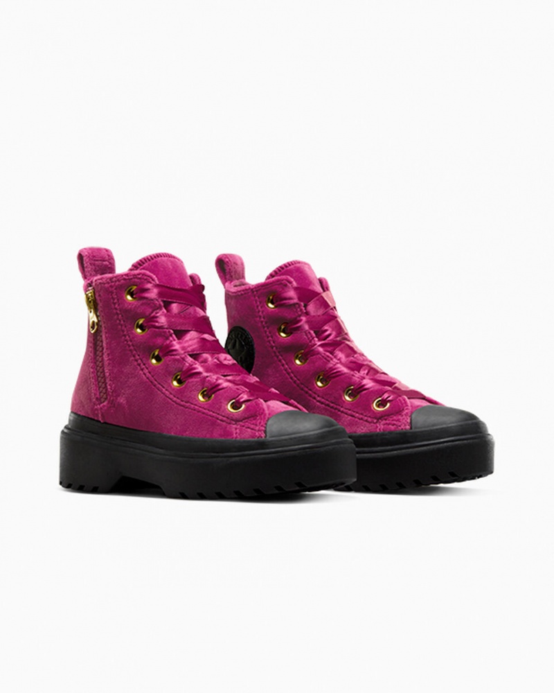 Converse Chuck Taylor All Star Lugged Lift Plataforma Velvet Pretas Pretas | 3201-GYHIP