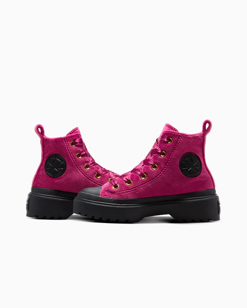 Converse Chuck Taylor All Star Lugged Lift Plataforma Velvet Pretas Pretas | 3201-GYHIP