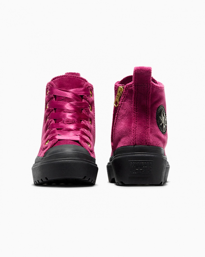 Converse Chuck Taylor All Star Lugged Lift Plataforma Velvet Pretas Pretas | 3201-GYHIP