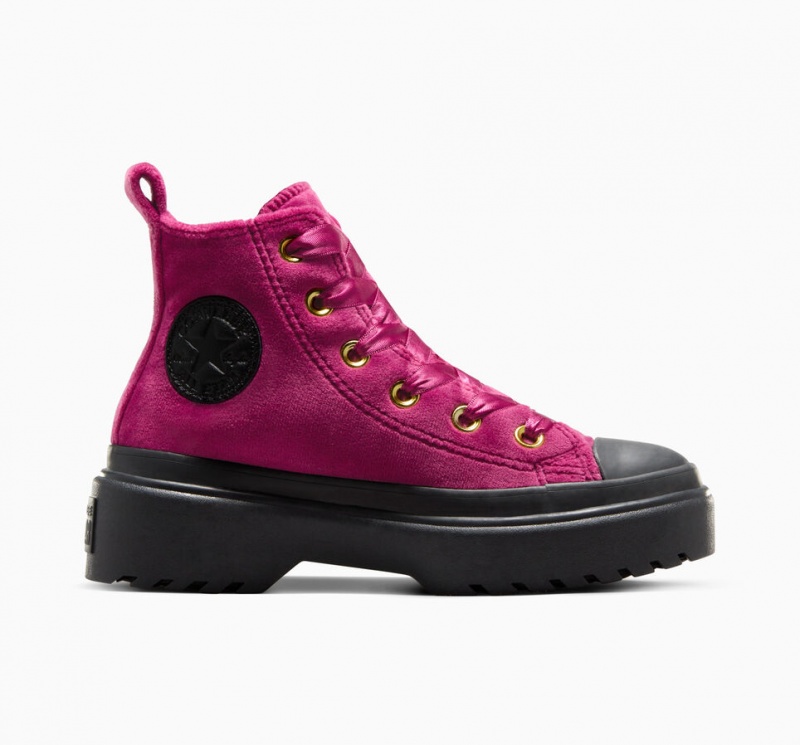 Converse Chuck Taylor All Star Lugged Lift Plataforma Velvet Pretas Pretas | 3201-GYHIP