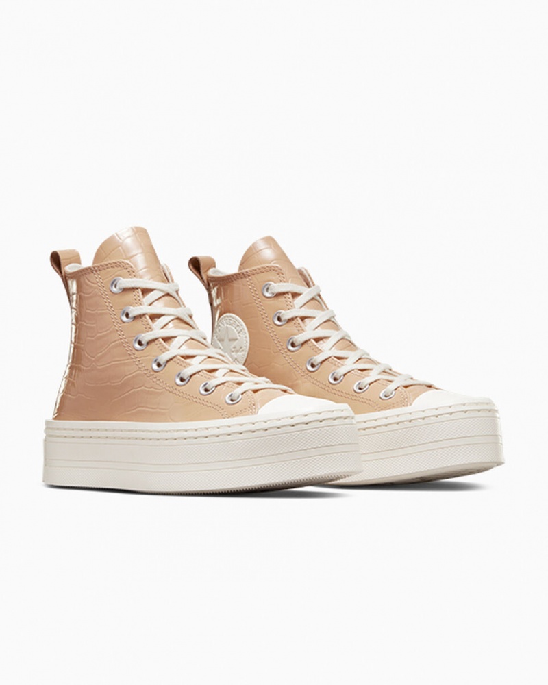 Converse Chuck Taylor All Star Modern Lift Plataforma Embossed Epic Dune / Epic Dune / Egret | 8136-ZRCOT