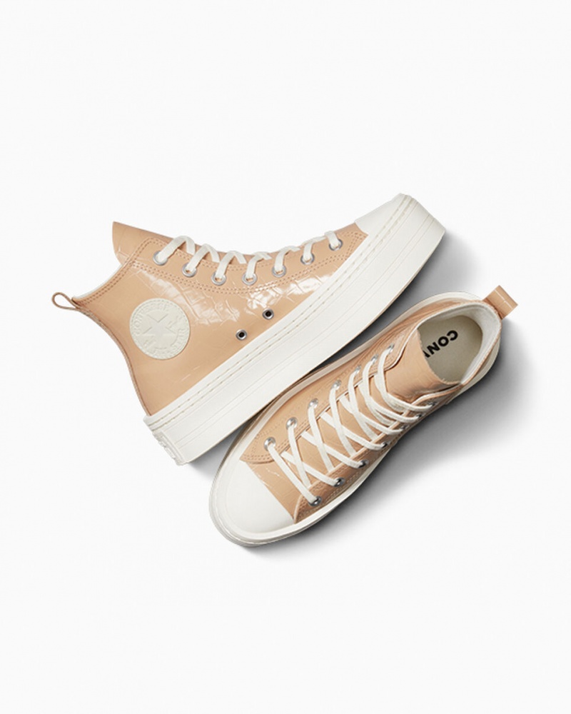 Converse Chuck Taylor All Star Modern Lift Plataforma Embossed Epic Dune / Epic Dune / Egret | 8136-ZRCOT