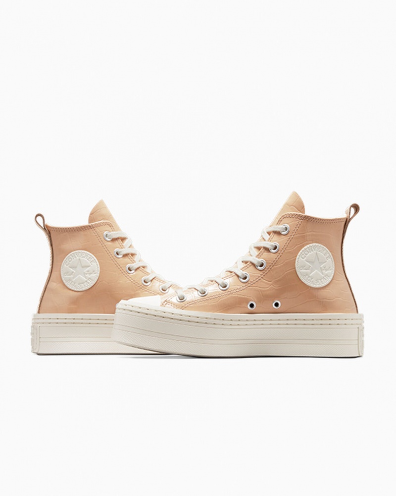 Converse Chuck Taylor All Star Modern Lift Plataforma Embossed Epic Dune / Epic Dune / Egret | 8136-ZRCOT