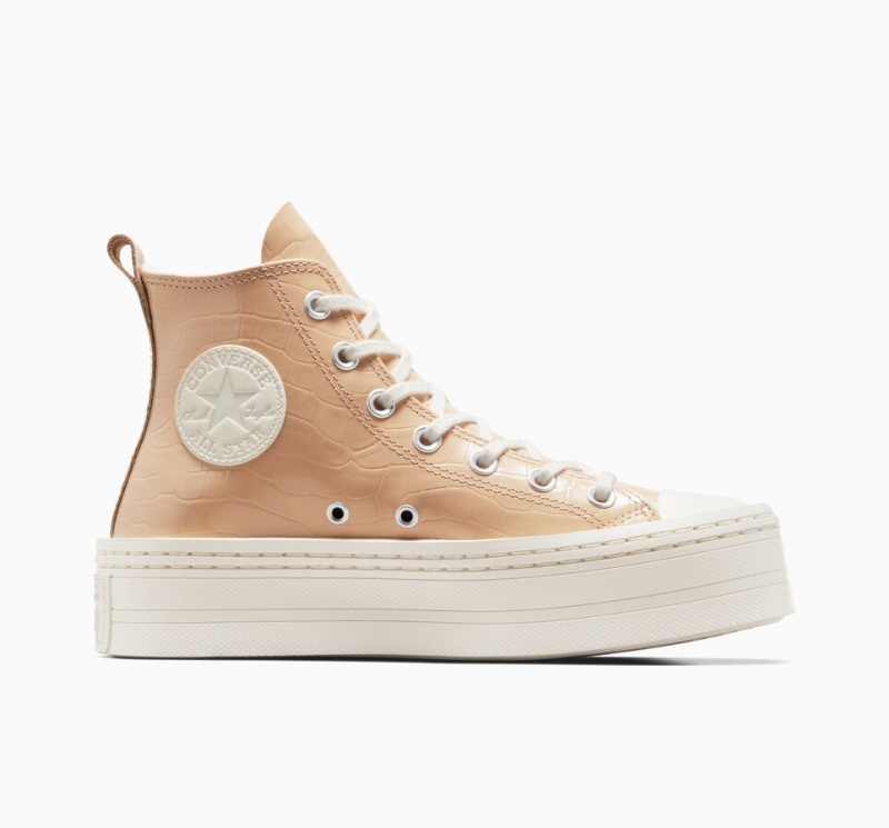 Converse Chuck Taylor All Star Modern Lift Plataforma Embossed Epic Dune / Epic Dune / Egret | 8604-QNKMD