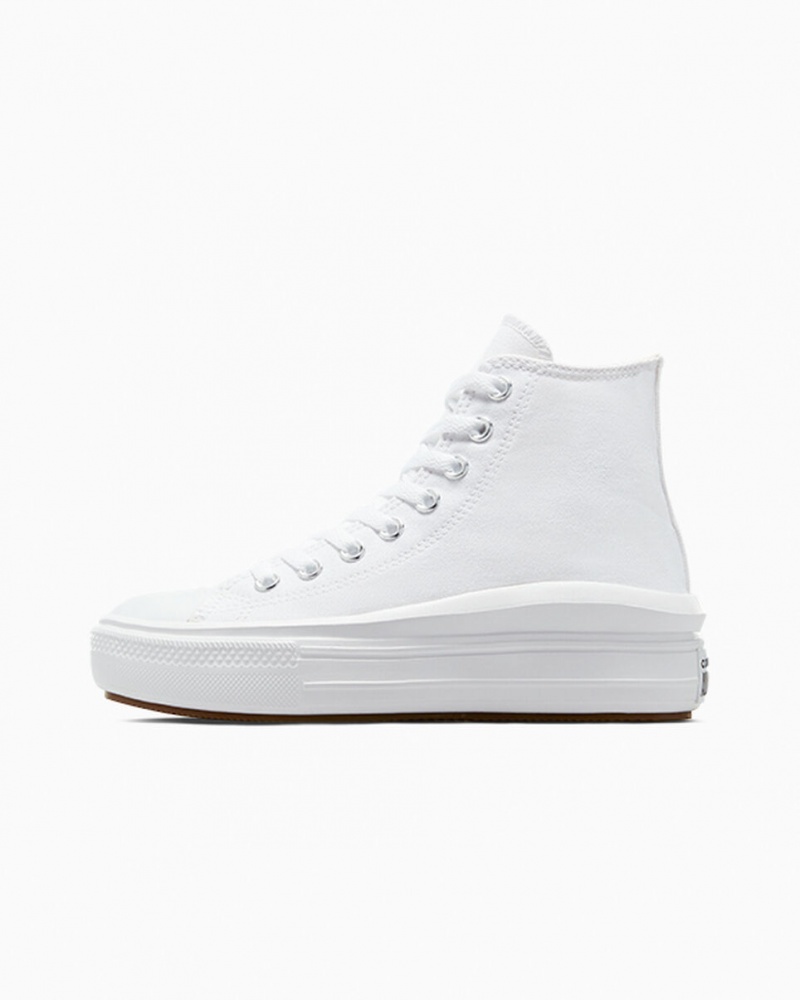 Converse Chuck Taylor All Star Move Plataforma Branco Pretas | 9645-YZDVI