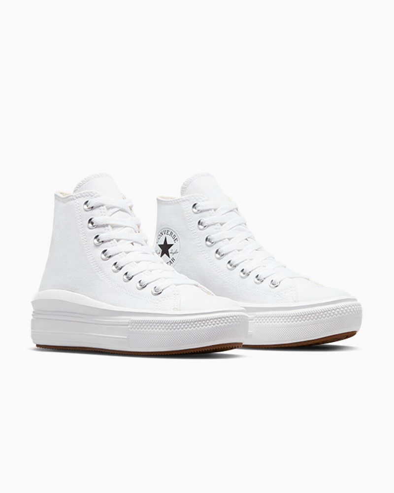 Converse Chuck Taylor All Star Move Plataforma Branco Pretas | 9645-YZDVI