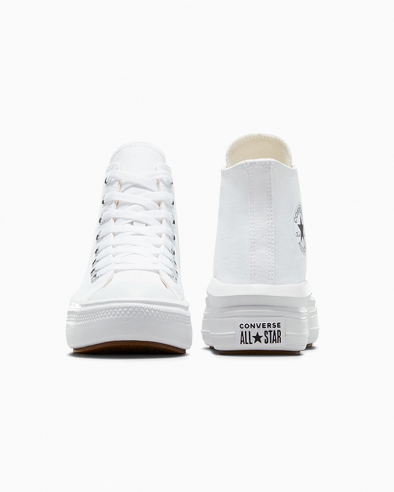 Converse Chuck Taylor All Star Move Plataforma Branco Pretas | 9645-YZDVI