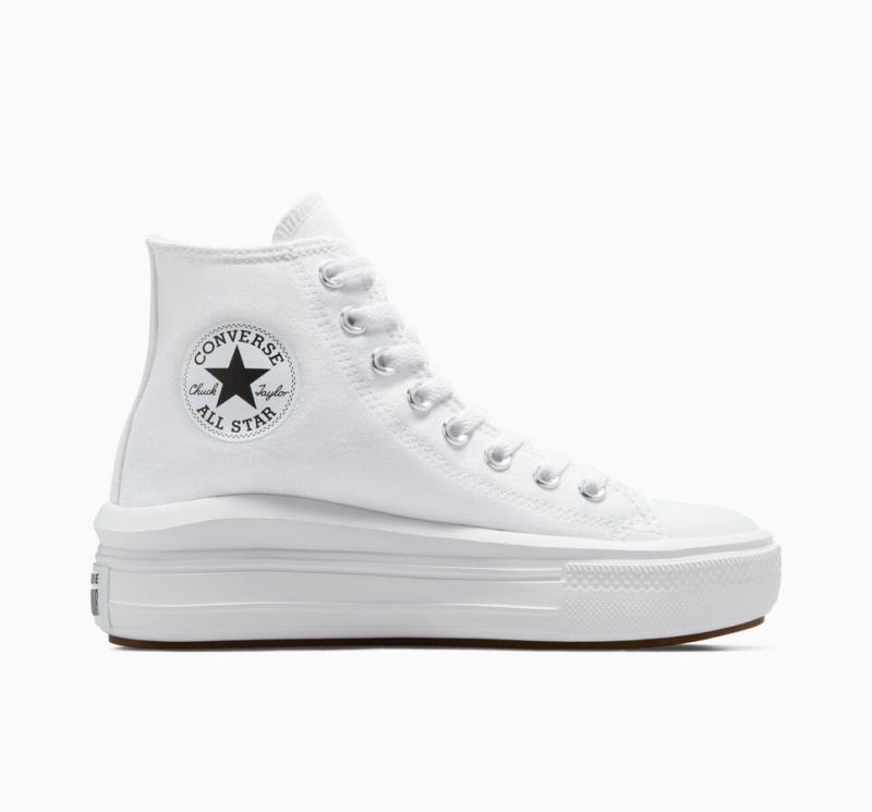 Converse Chuck Taylor All Star Move Plataforma Branco Pretas | 9645-YZDVI