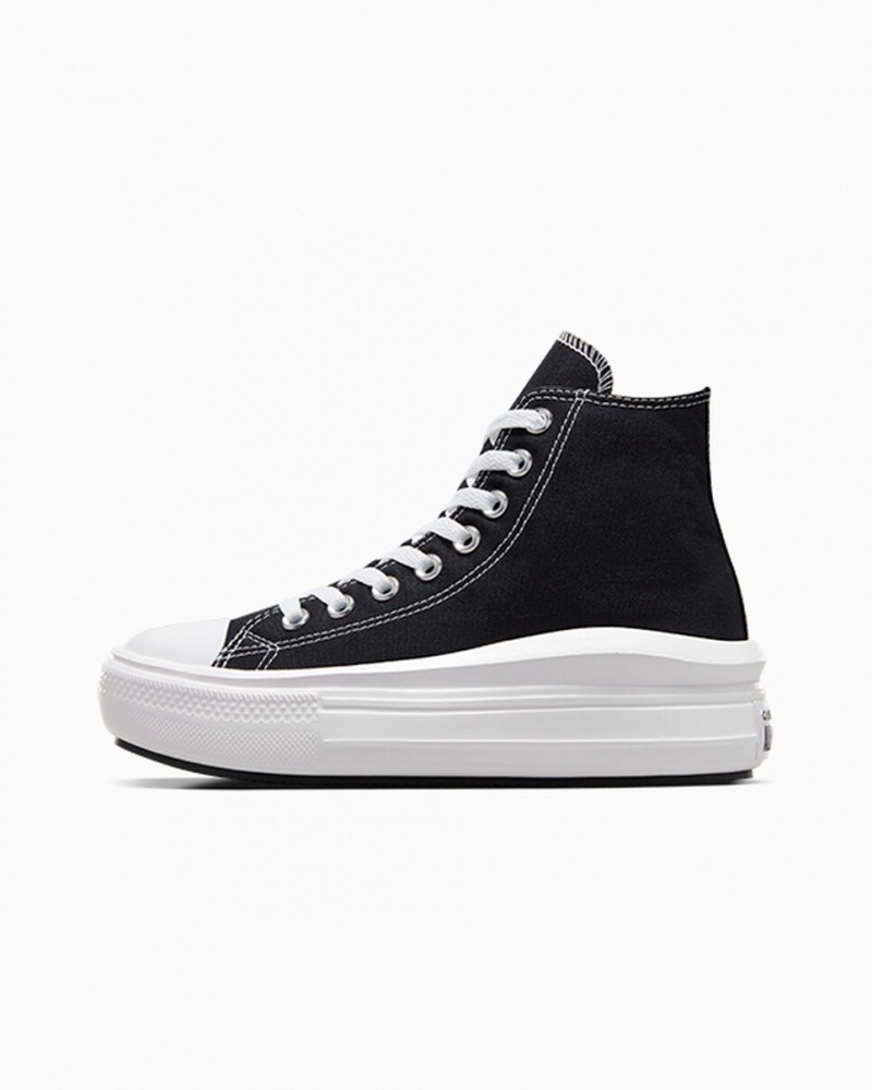 Converse Chuck Taylor All Star Move Plataforma Pretas Branco | 6913-RKEMY