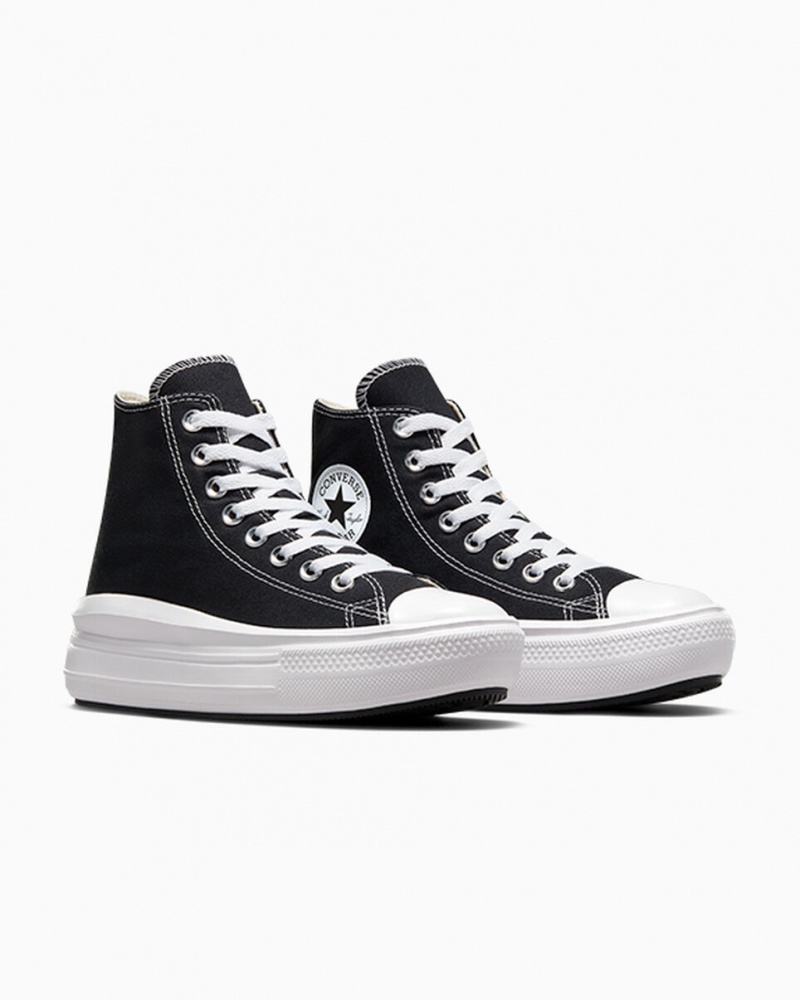 Converse Chuck Taylor All Star Move Plataforma Pretas Branco | 6913-RKEMY