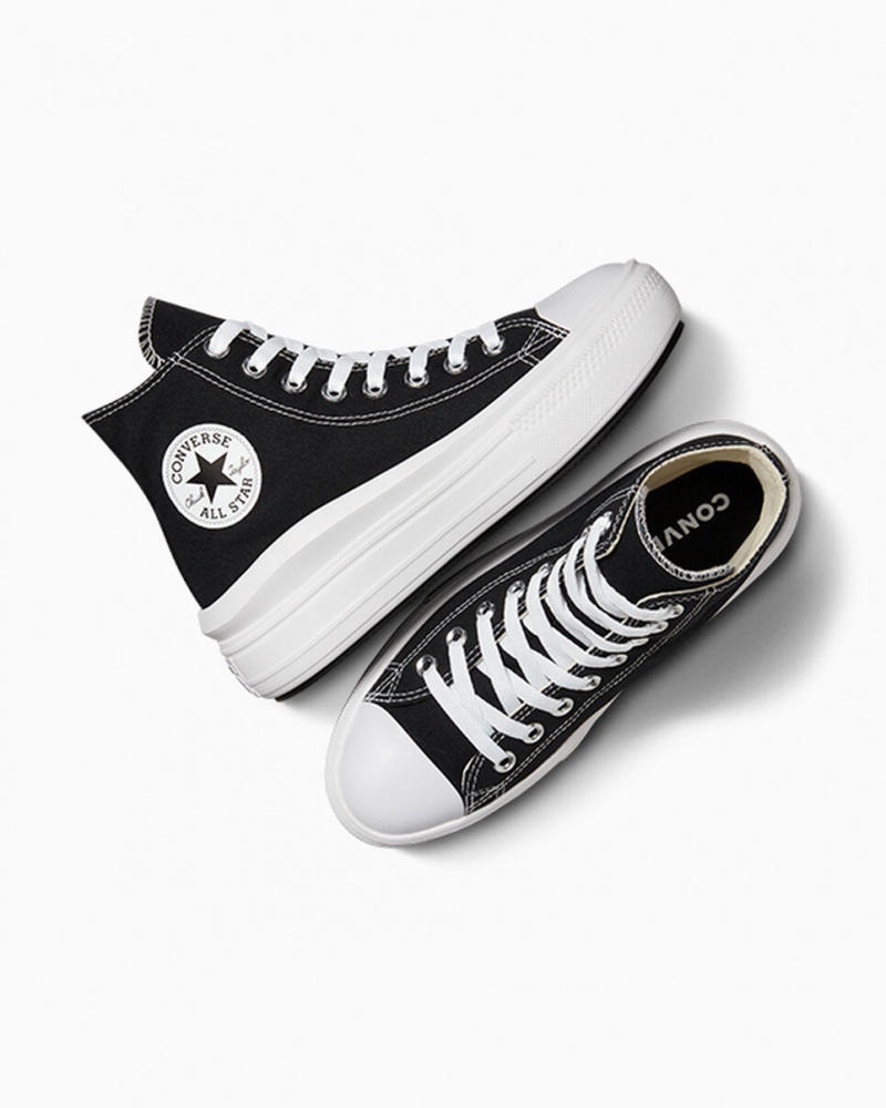 Converse Chuck Taylor All Star Move Plataforma Pretas Branco | 6913-RKEMY