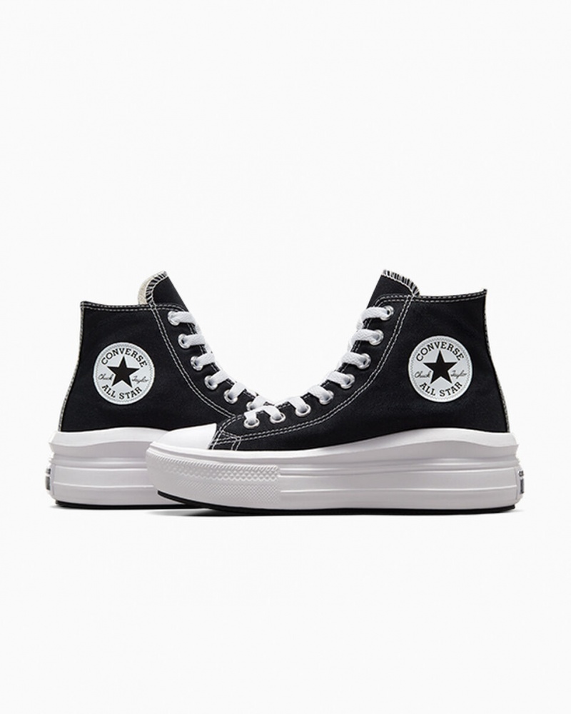 Converse Chuck Taylor All Star Move Plataforma Pretas Branco | 6913-RKEMY