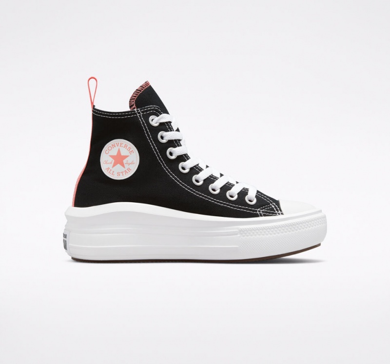 Converse Chuck Taylor All Star Move Plataforma Pretas Rosa Branco | 5186-WTUED