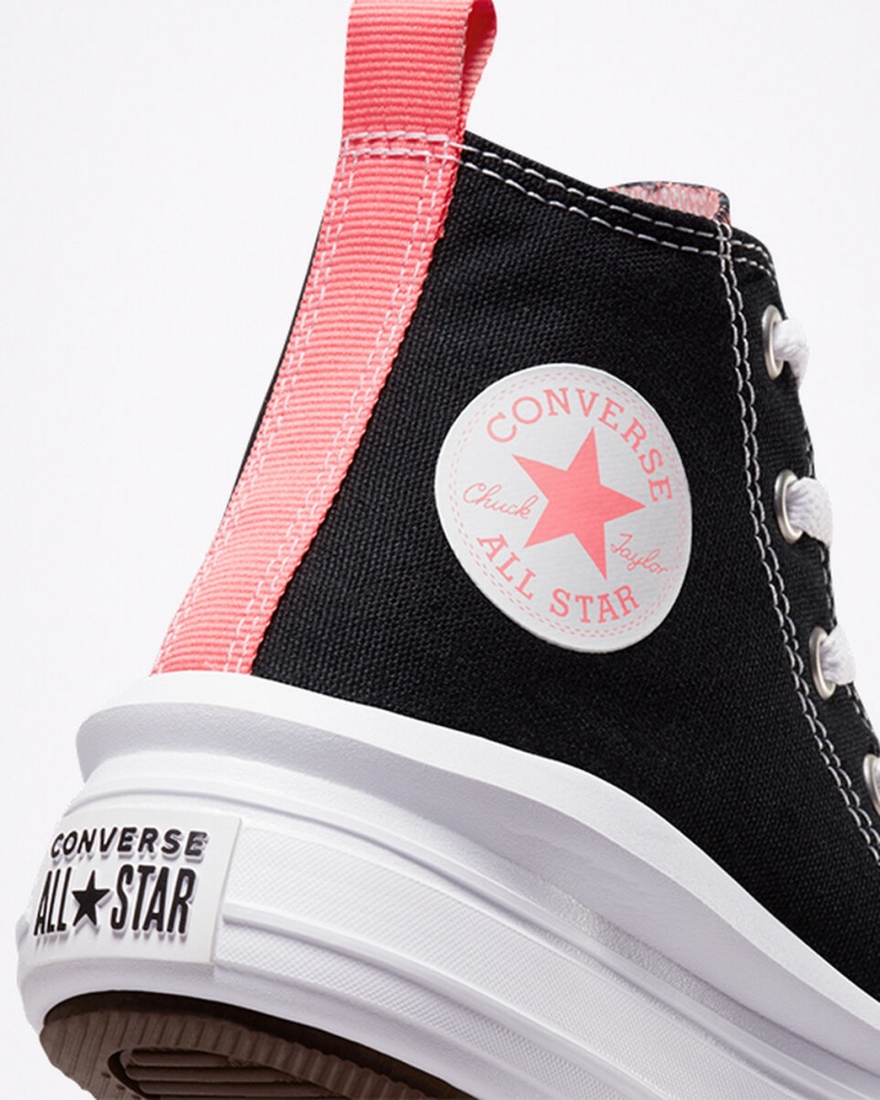 Converse Chuck Taylor All Star Move Plataforma Pretas Rosa Branco | 6502-CAHNW