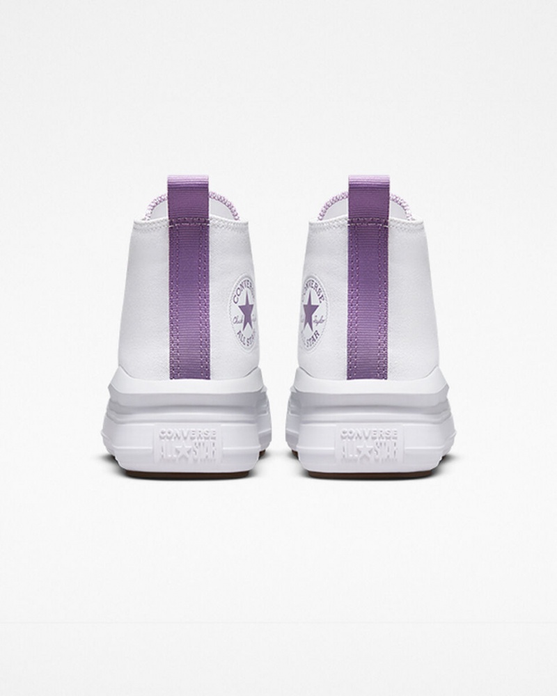 Converse Chuck Taylor All Star Move Plataforma Branco Roxo Branco | 6570-LSRTP