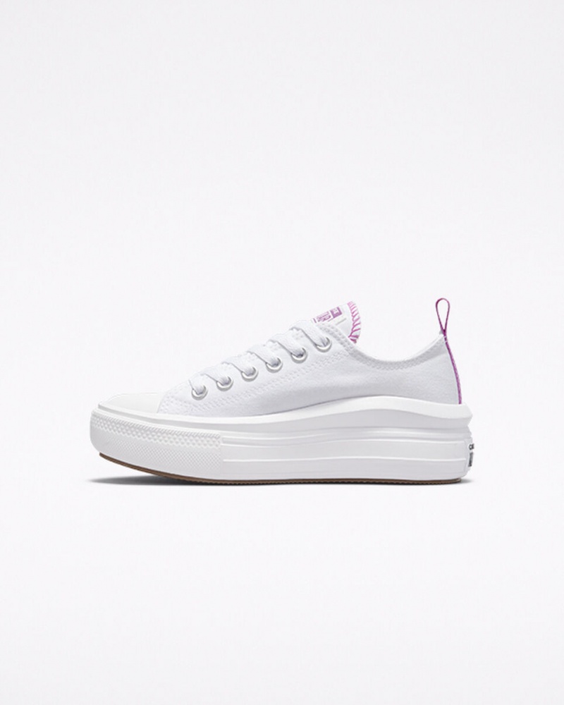 Converse Chuck Taylor All Star Move Plataforma Branco Roxo Branco | 4376-OWIJZ