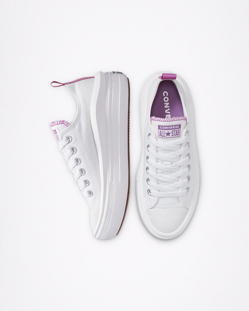 Converse Chuck Taylor All Star Move Plataforma Branco Roxo Branco | 4376-OWIJZ