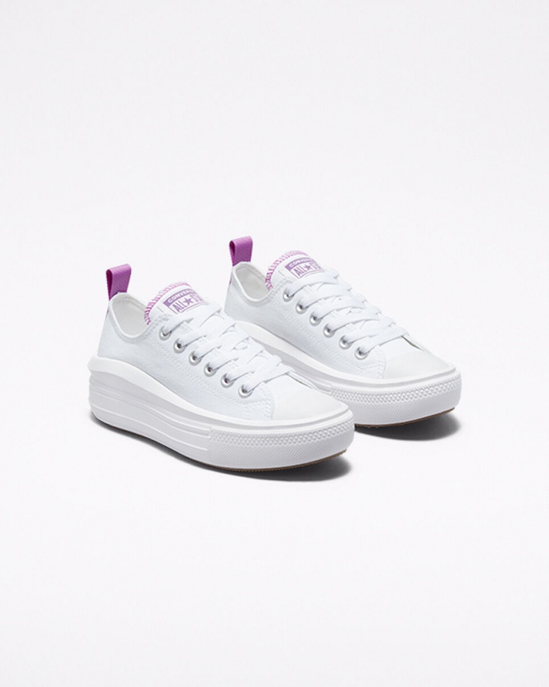 Converse Chuck Taylor All Star Move Plataforma Branco Roxo Branco | 4376-OWIJZ