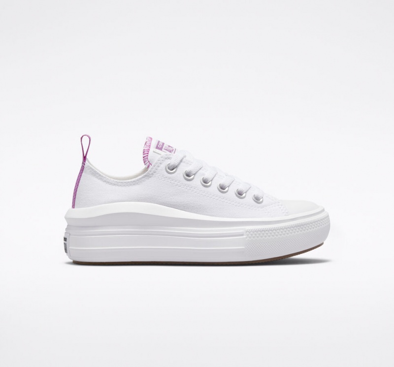 Converse Chuck Taylor All Star Move Plataforma Branco Roxo Branco | 4376-OWIJZ