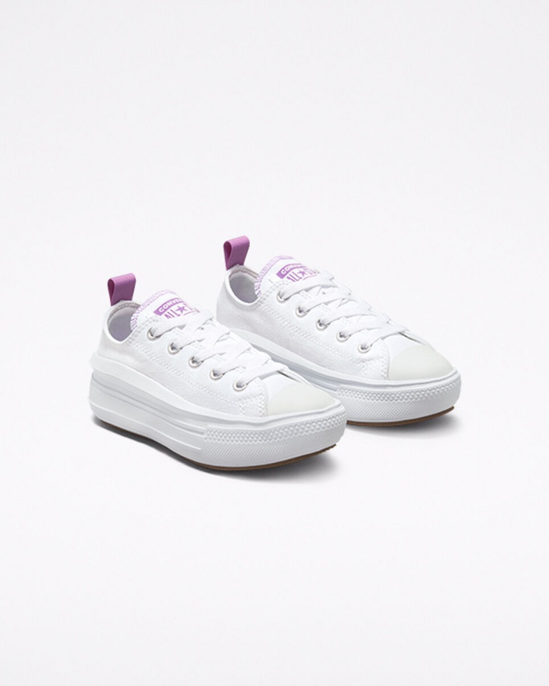 Converse Chuck Taylor All Star Move Plataforma Branco Roxo Branco | 2651-KVWJS