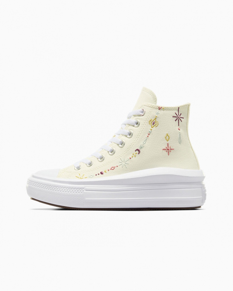 Converse Chuck Taylor All Star Move Plataforma Alchemy Embroidery Branco | 9746-EFTRK