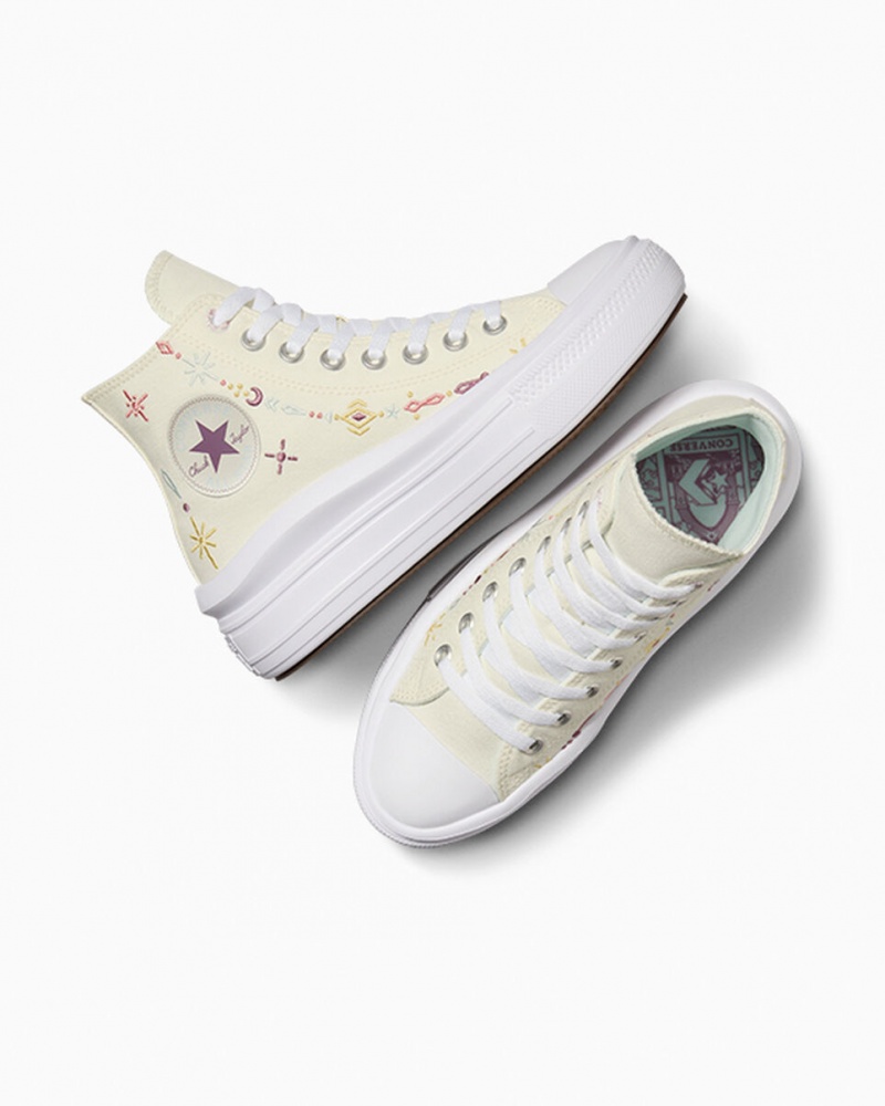 Converse Chuck Taylor All Star Move Plataforma Alchemy Embroidery Branco | 9746-EFTRK