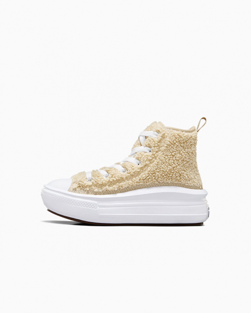 Converse Chuck Taylor All Star Move Plataforma Sherpa Branco Pretas | 3146-DGZXR