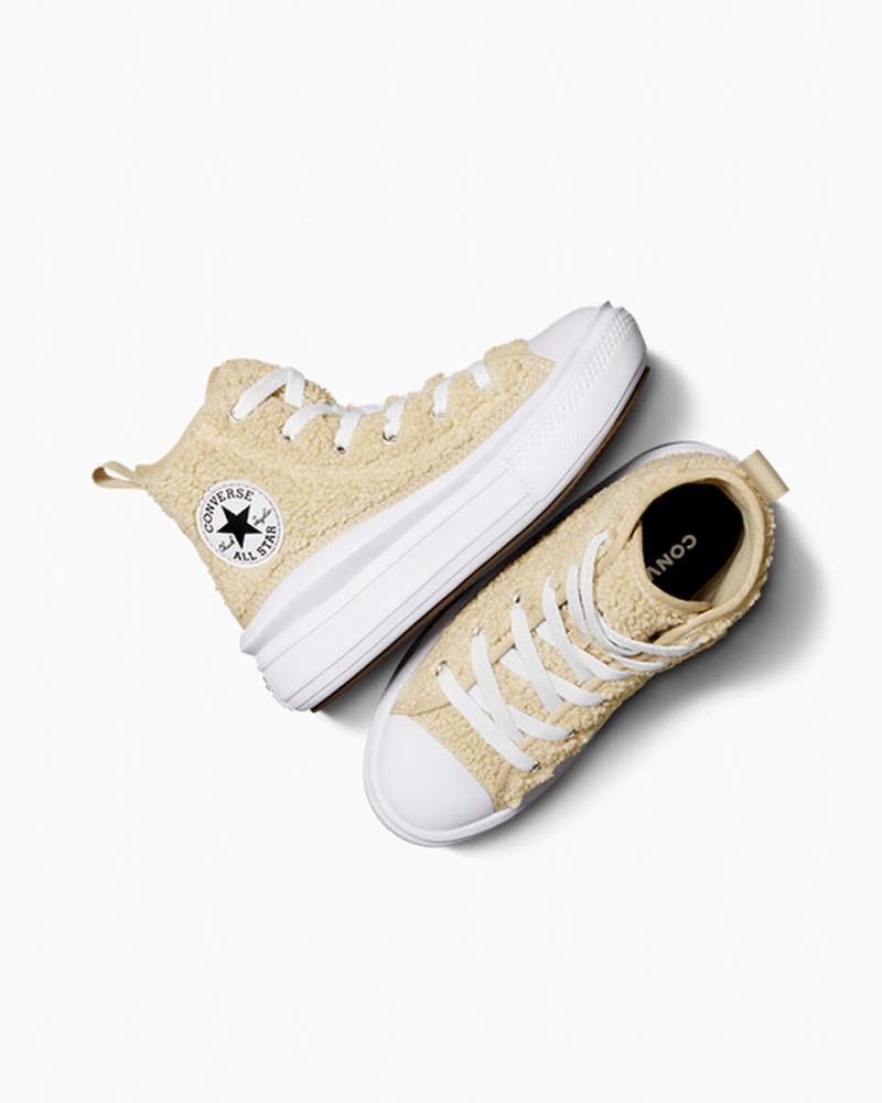 Converse Chuck Taylor All Star Move Plataforma Sherpa Branco Pretas | 3146-DGZXR