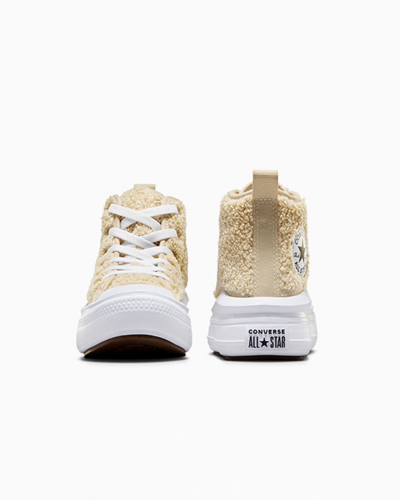 Converse Chuck Taylor All Star Move Plataforma Sherpa Branco Pretas | 3146-DGZXR