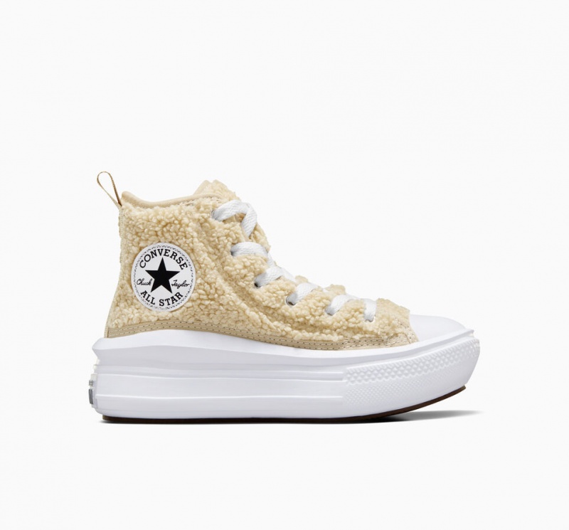 Converse Chuck Taylor All Star Move Plataforma Sherpa Branco Pretas | 3146-DGZXR