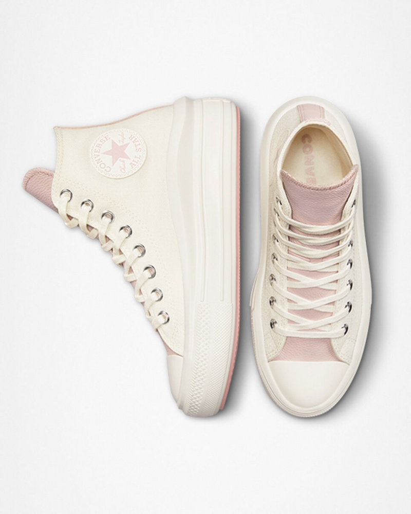 Converse Chuck Taylor All Star Move Plataforma Tonal Materials Rosa | 4659-TPEUM