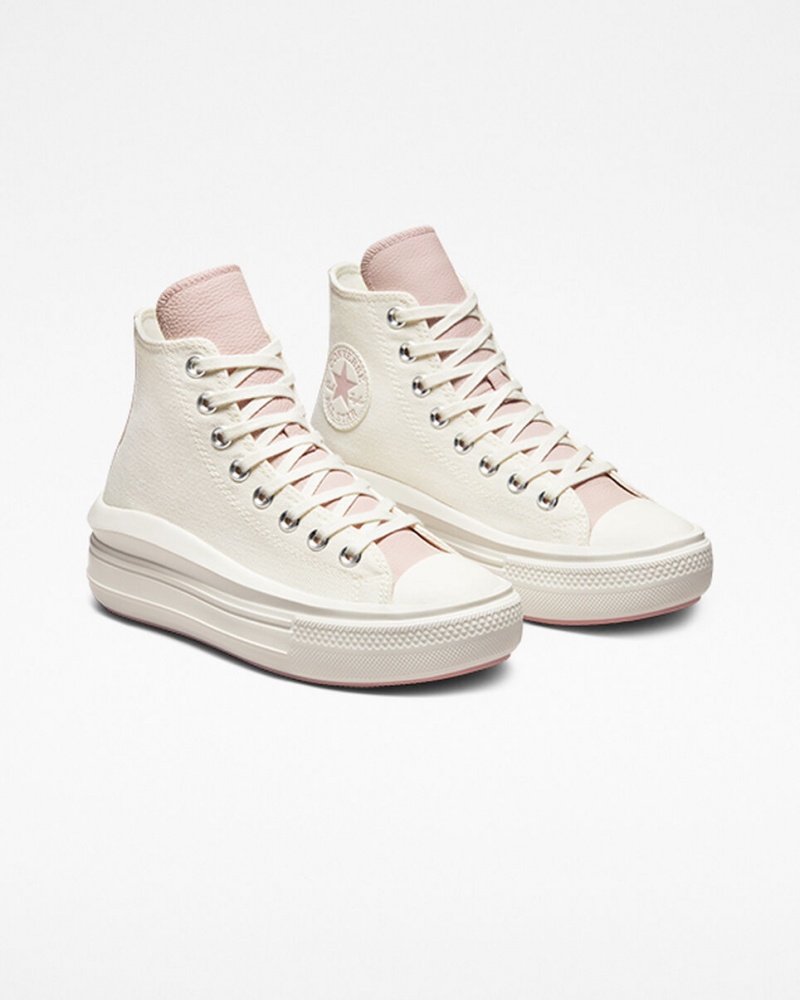 Converse Chuck Taylor All Star Move Plataforma Tonal Materials Rosa | 9057-WCFNY