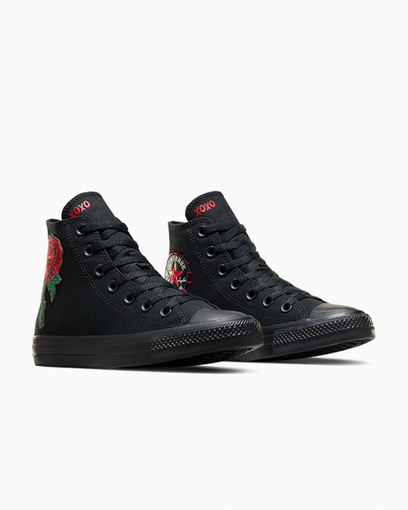 Converse Chuck Taylor All Star Rose Pretas Vermelhas Verdes | 3897-GZDBO