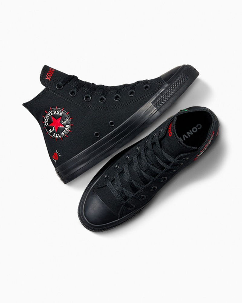 Converse Chuck Taylor All Star Rose Pretas Vermelhas Verdes | 3897-GZDBO