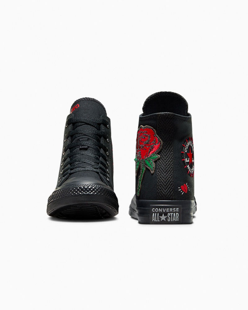 Converse Chuck Taylor All Star Rose Pretas Vermelhas Verdes | 3897-GZDBO