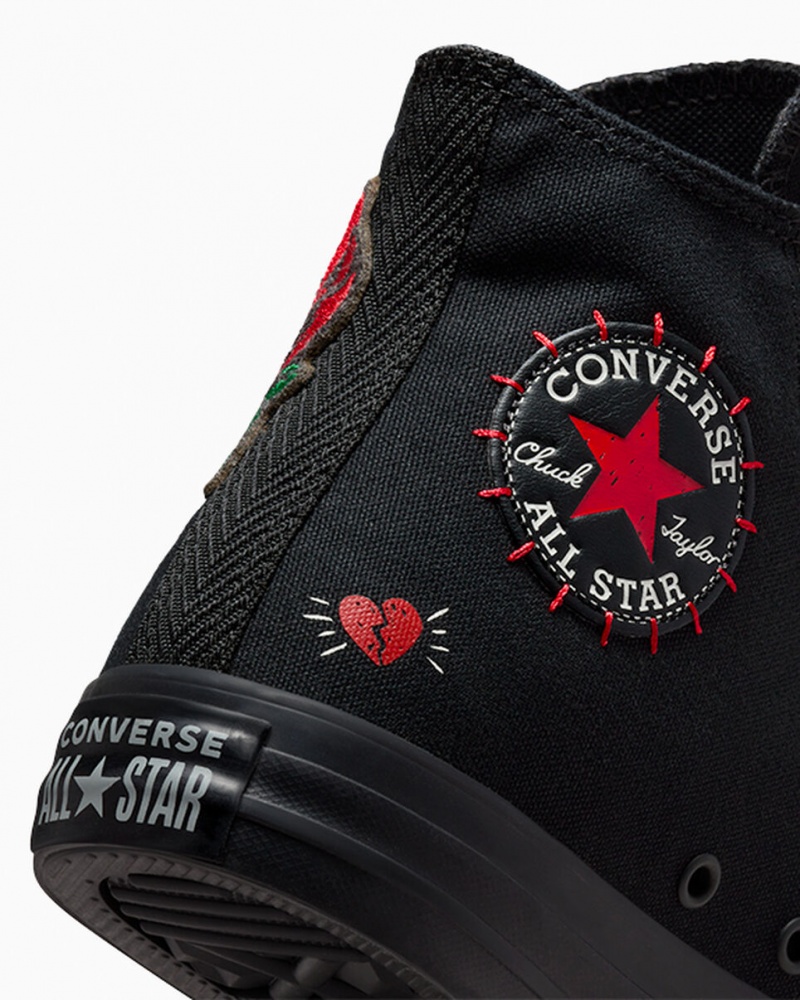 Converse Chuck Taylor All Star Rose Pretas Vermelhas Verdes | 3897-GZDBO