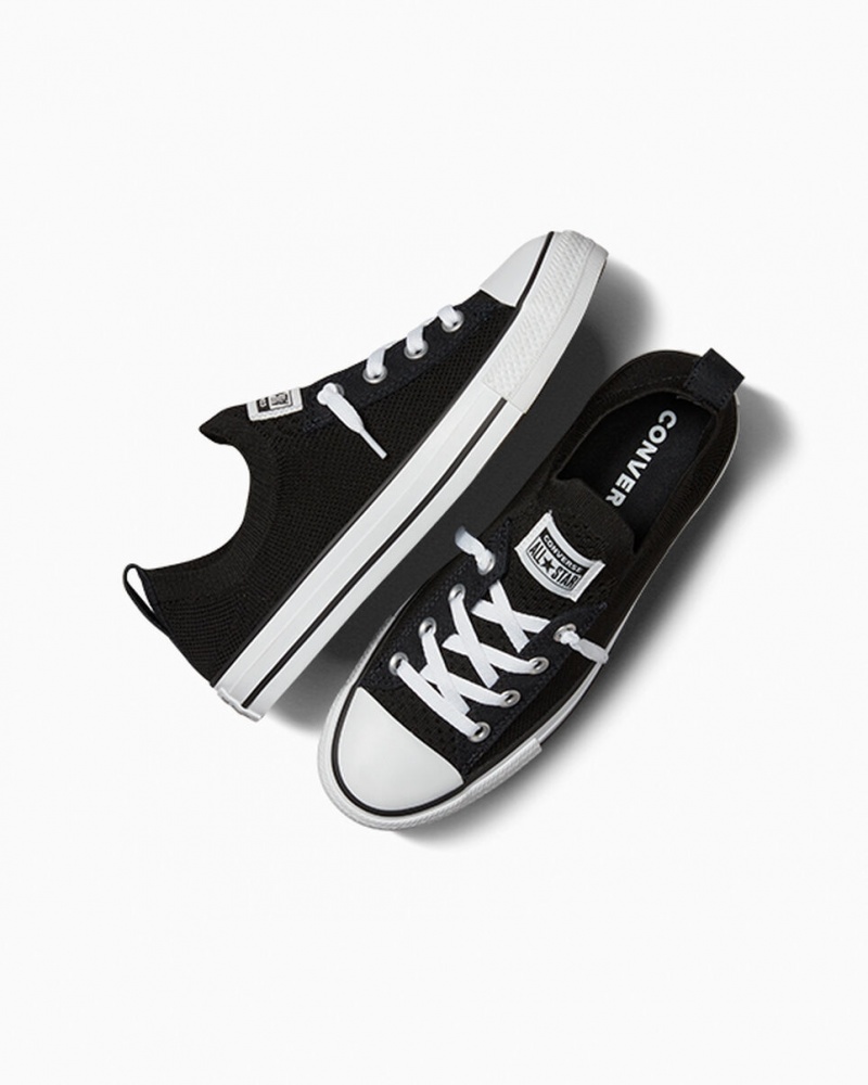 Converse Chuck Taylor All Star Shoreline Knit Slip Pretas Branco Pretas | 7394-YMLBT