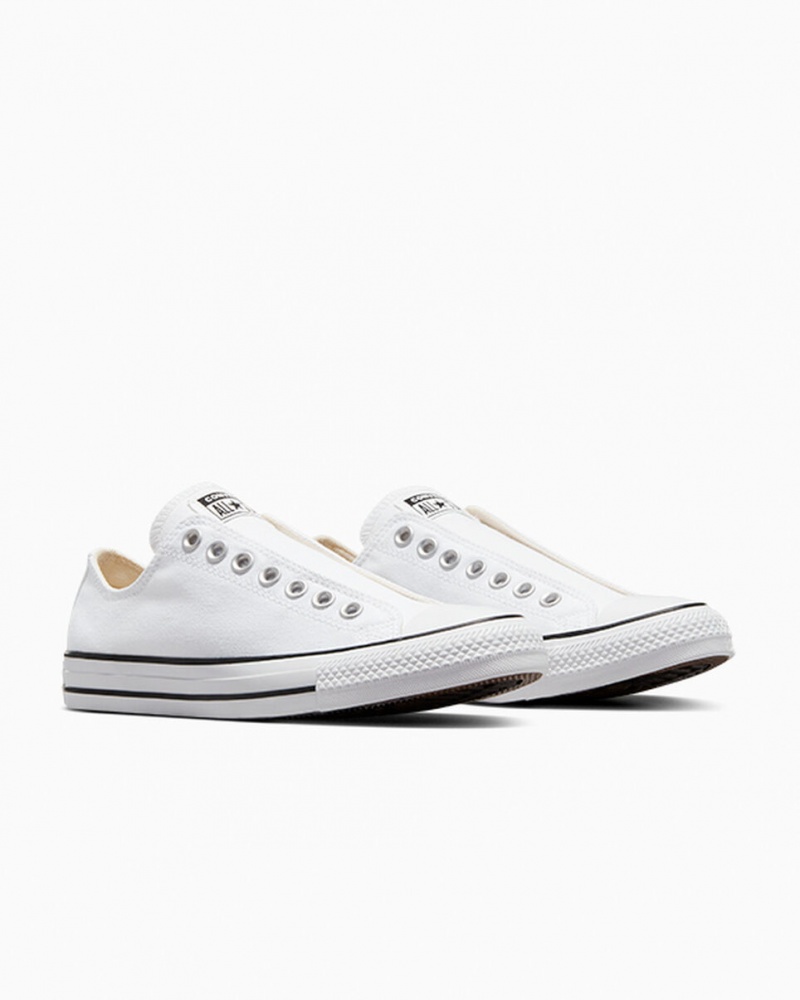 Converse Chuck Taylor All Star Slip Branco Pretas Branco | 7680-BIYVN