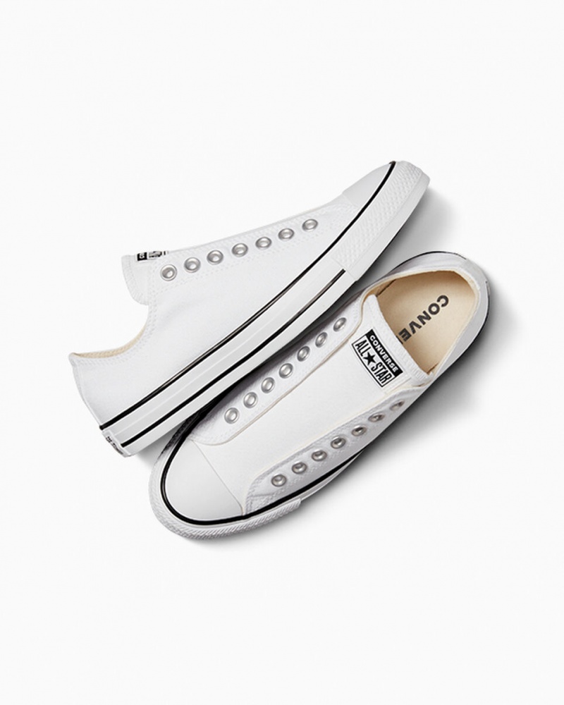 Converse Chuck Taylor All Star Slip Branco Pretas Branco | 7680-BIYVN