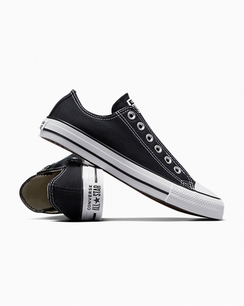 Converse Chuck Taylor All Star Slip Pretas Branco Pretas | 9687-MPNJY