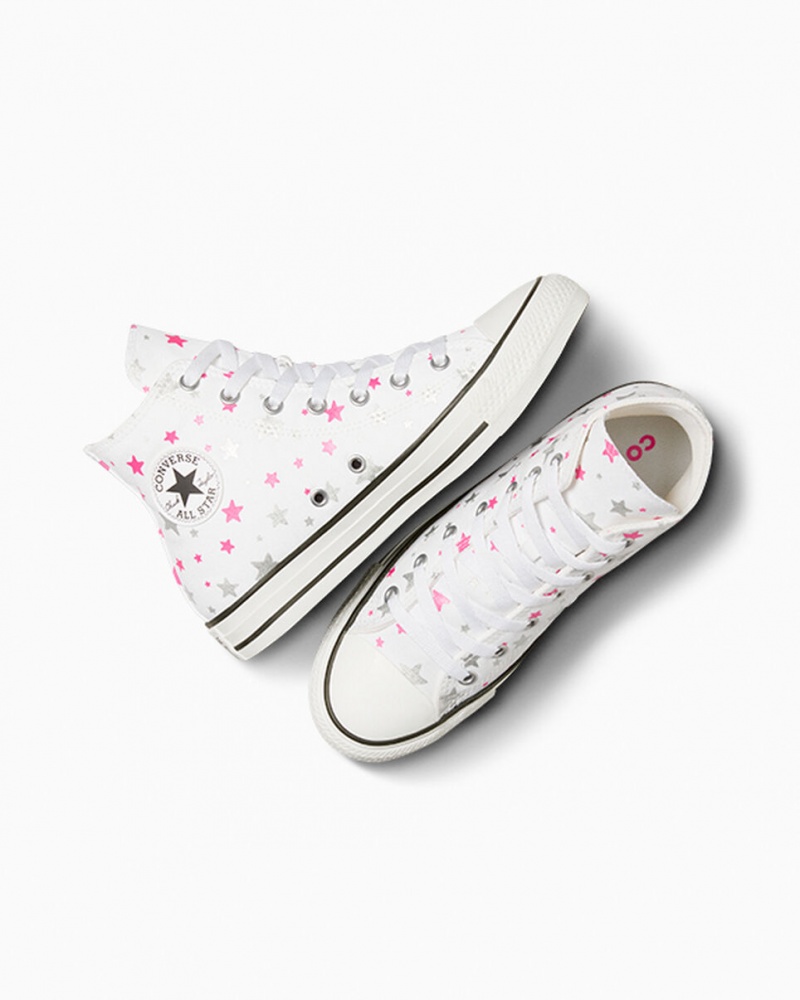 Converse Chuck Taylor All Star Sparkle Branco Rosa Branco | 6105-CMTVE