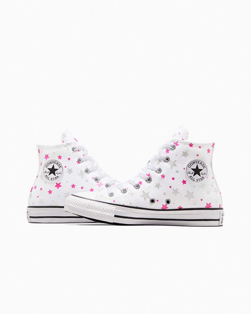 Converse Chuck Taylor All Star Sparkle Branco Rosa Branco | 6105-CMTVE