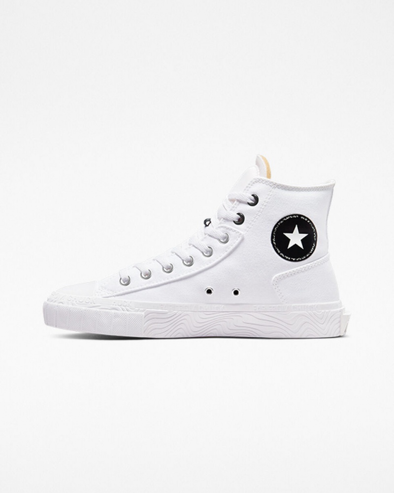 Converse Chuck Taylor Alt Star Lona Branco Pretas Branco | 4927-YRZKL