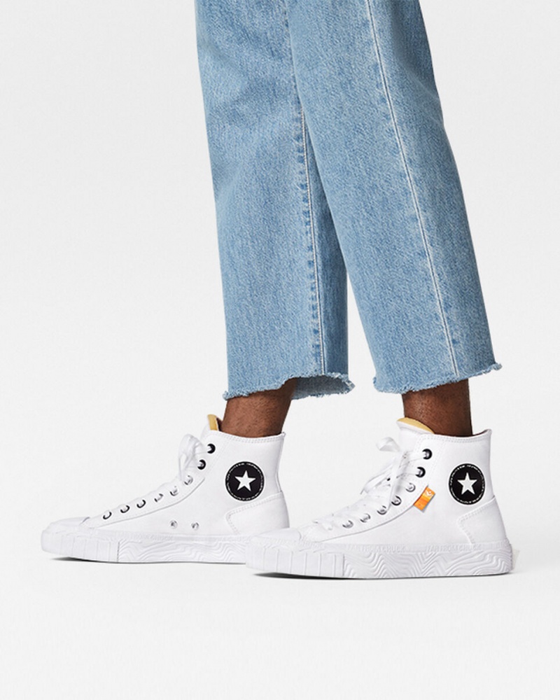 Converse Chuck Taylor Alt Star Lona Branco Pretas Branco | 4927-YRZKL