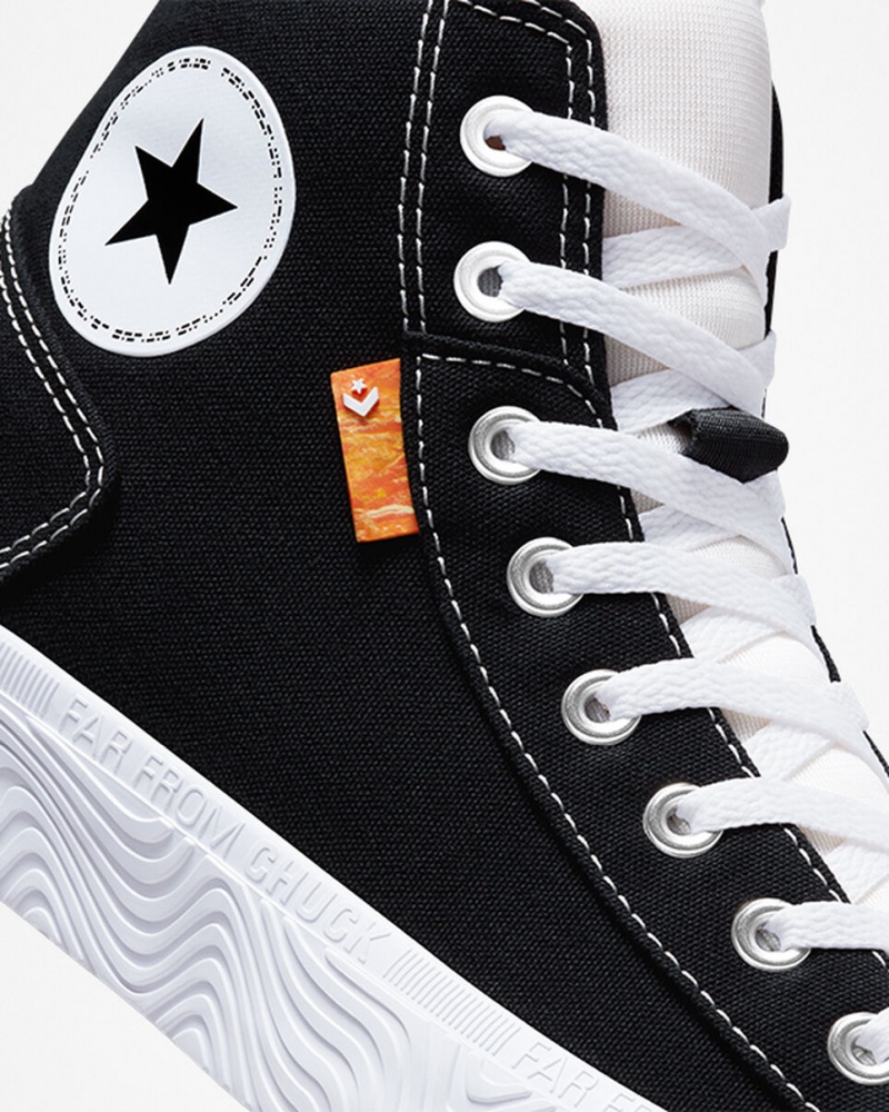 Converse Chuck Taylor Alt Star Lona Pretas Branco Branco | 0983-UCJMH