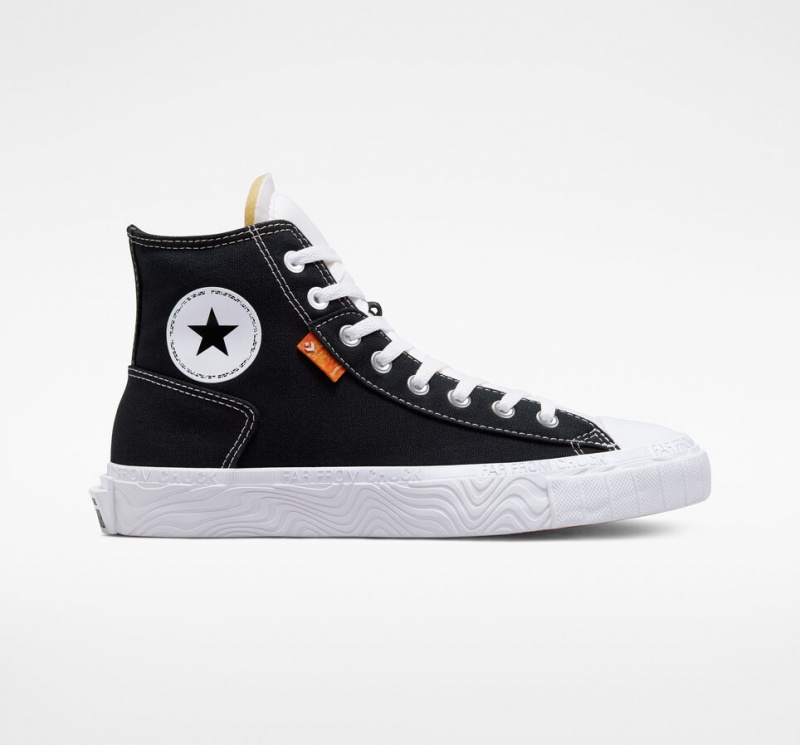 Converse Chuck Taylor Alt Star Lona Pretas Branco Branco | 9281-CVONW