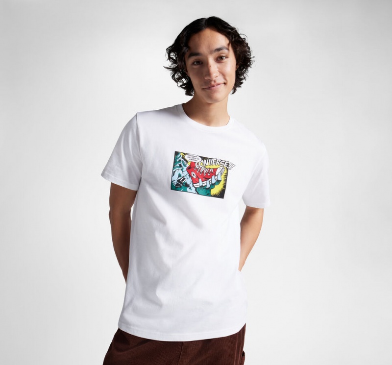 Converse Comic T-Shirt Branco | 9853-ZKDWS