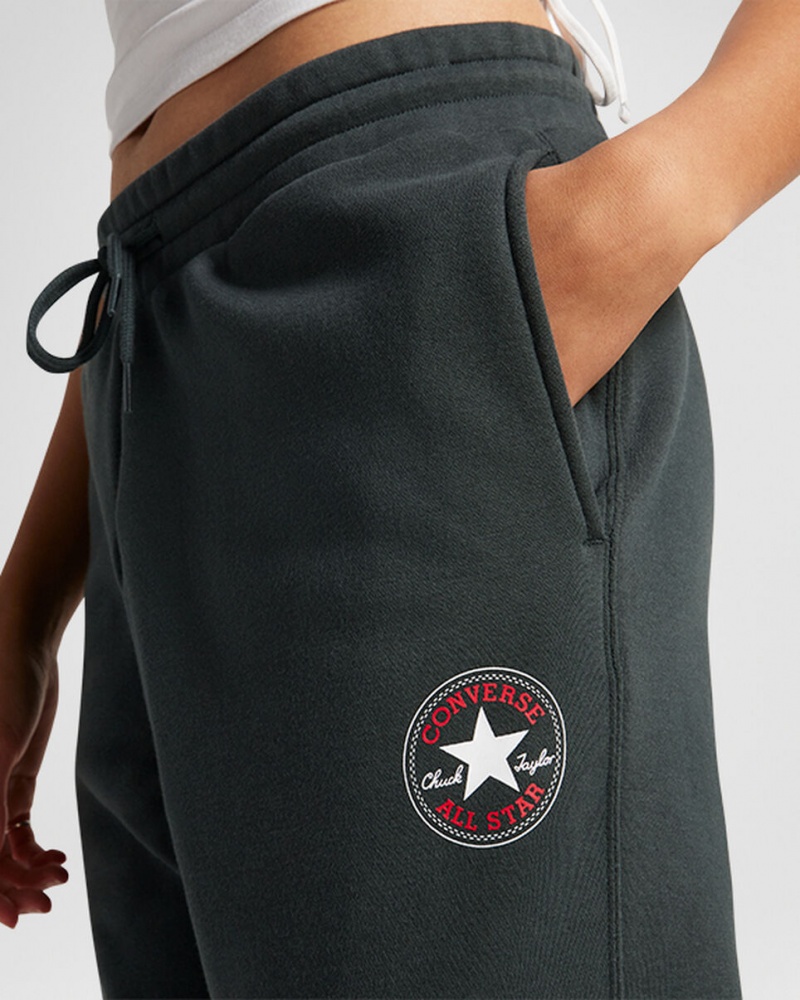 Converse Converse Go-To All Star Patch Standard-Fit Fleece Sweatpants Verdes | 8254-UBTAG