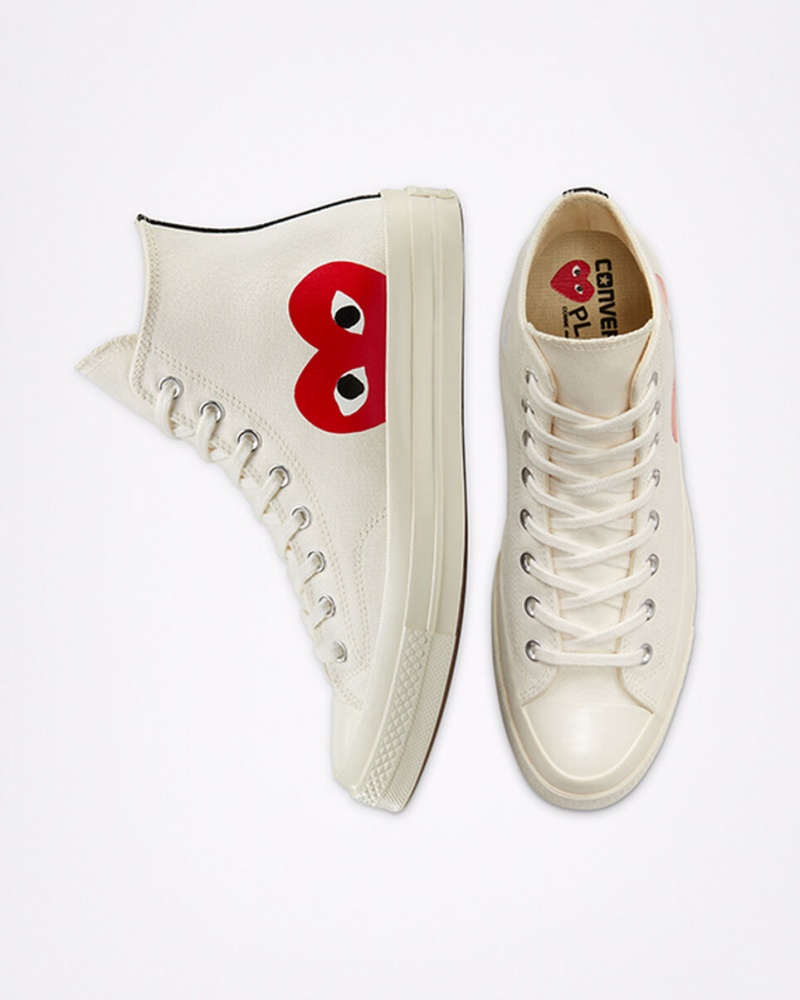 Converse Converse x Comme des Garçons PLAY Chuck 70 Branco Vermelhas | 8172-XFTNC