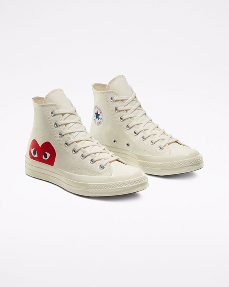 Converse Converse x Comme des Garçons PLAY Chuck 70 Branco Vermelhas | 8172-XFTNC